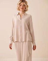 Linen Blend Button-down Shirt