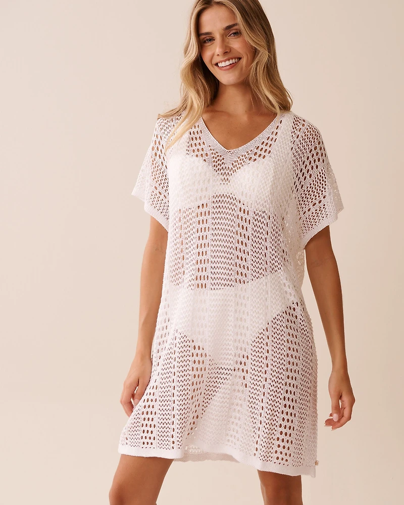 Tunique manches courtes en crochet