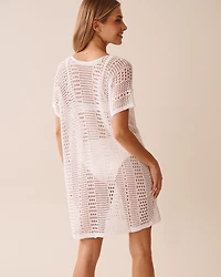 Tunique manches courtes en crochet