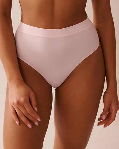 Seamless Fabric High Waist Thong Panty