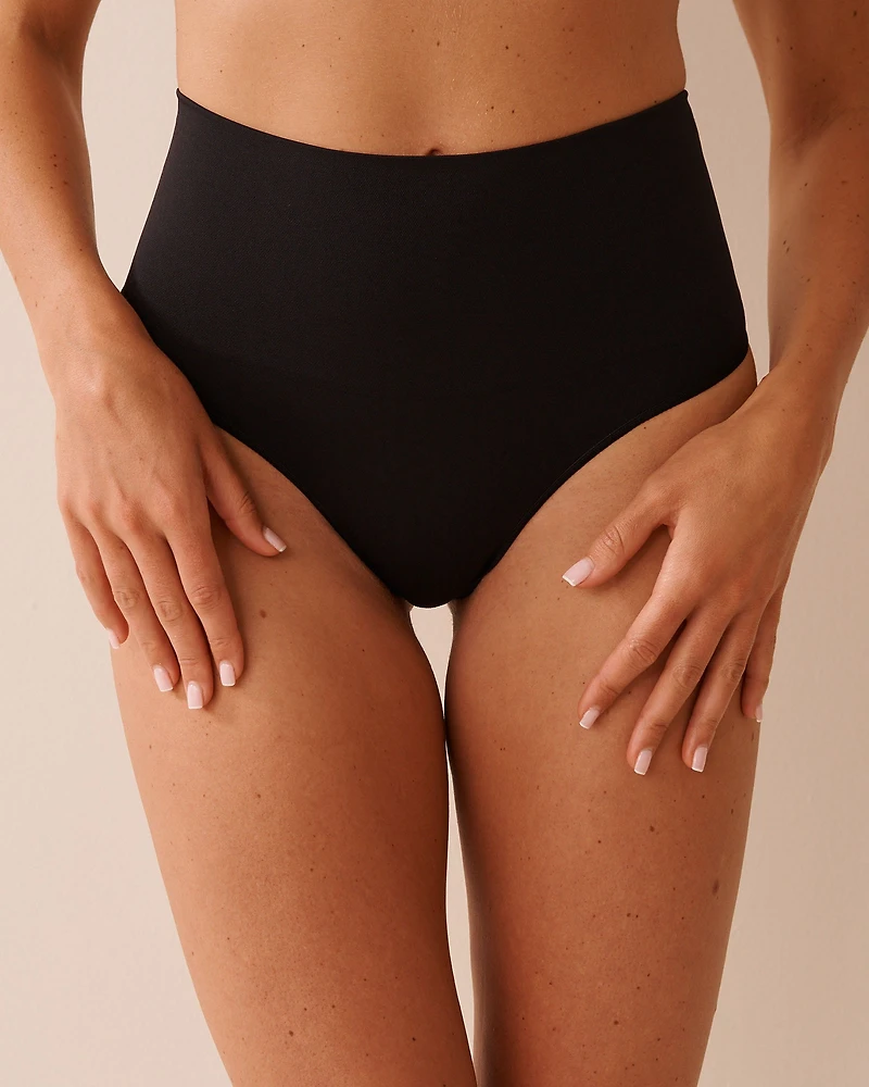 Culotte tanga taille haute maintien léger tissu sans coutures