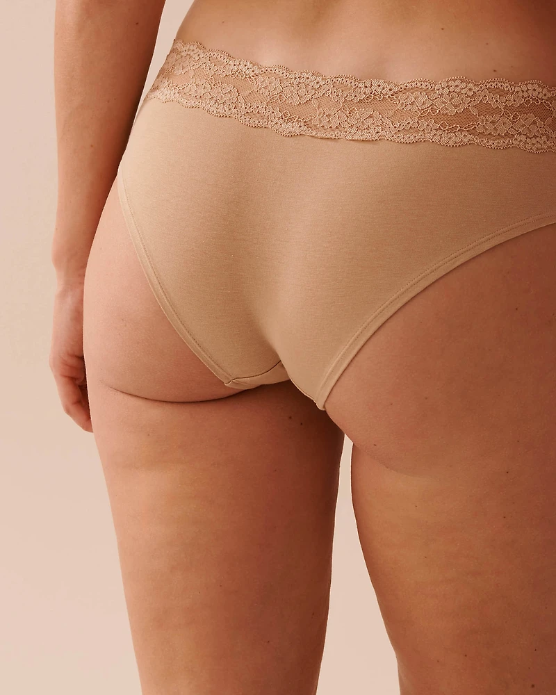 Cotton and Lace Band Cheeky Panty