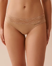 Cotton and Lace Band Bikini Panty