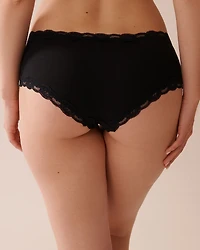 Culotte garçonne ultra douce bordure de dentelle