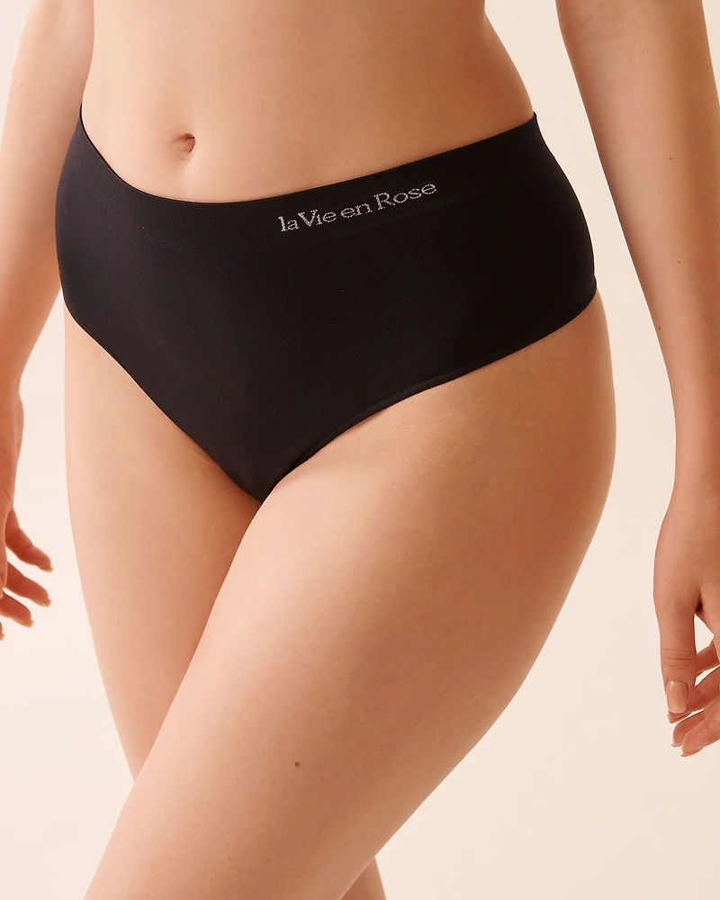 Seamless Fabric High Waist Thong Panty