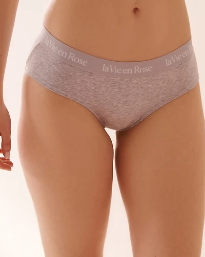 Culotte aux hanches coton et bande élastique logo