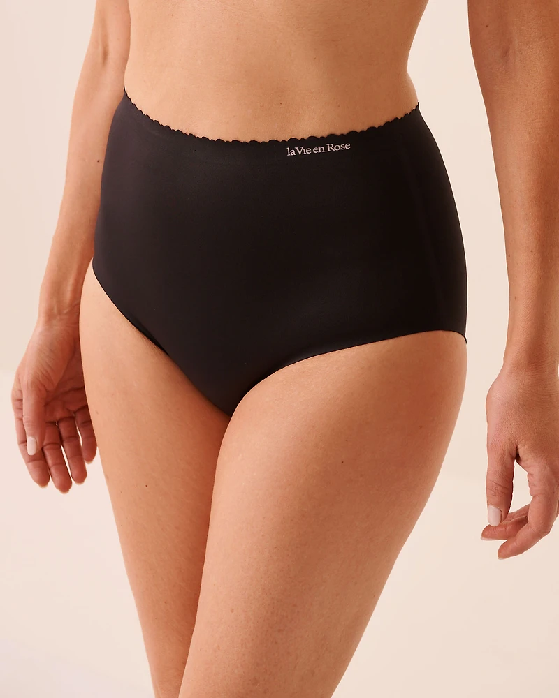 Culotte bikini taille haute microfibre contours fusionnés