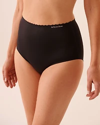 Culotte bikini taille haute microfibre contours fusionnés