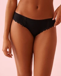 Cotton and Lace Detail Bikini Panty