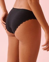 Cotton and Lace Detail Bikini Panty