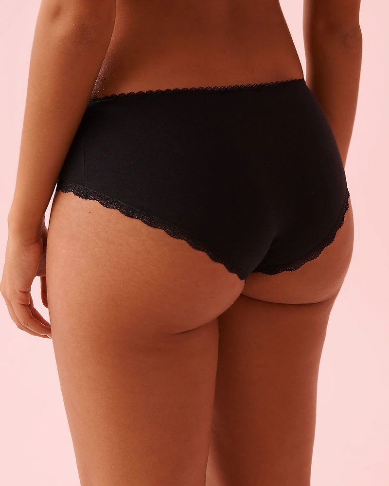 Cotton and Lace Detail Hiphugger Panty