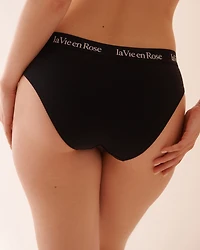 Culotte bikini coton et bande élastique logo