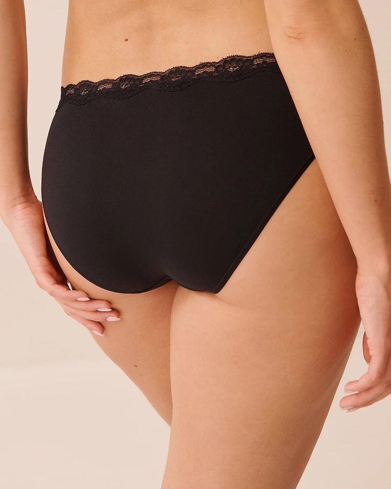 Culotte bikini ultra douce bordure de dentelle