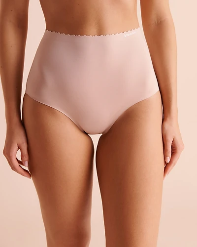 Culotte bikini taille haute microfibre contours fusionnés