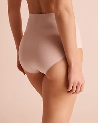 Culotte bikini taille haute microfibre contours fusionnés