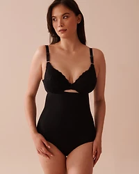 Strong Support Microfiber High Waist Tummy Control Shaper Bikini