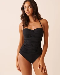 BLACK Bandeau One-piece Swimsuit