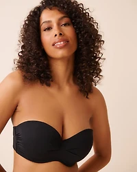 Haut de bikini bandeau bonnet D BLACK