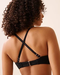 BLACK D Cup Bandeau Bikini Top