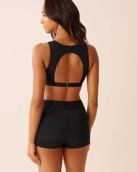 BLACK High Neck Bralette Bikini Top