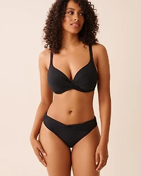 Bas de bikini bande taille torsadée BLACK
