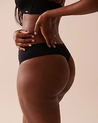 Culotte tanga microfibre et dentelle