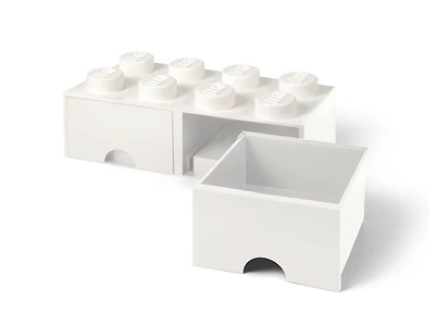 8-Stud Brick Drawer - White