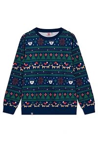 Adults Christmas Sweatshirt - Dark Blue