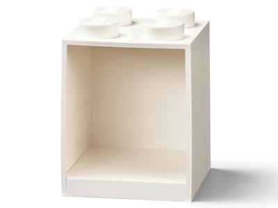 4-Stud Brick Shelf - White