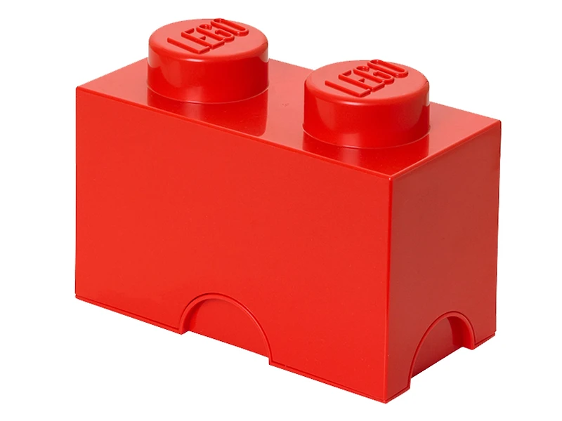LEGO 2-stud Red Storage Brick