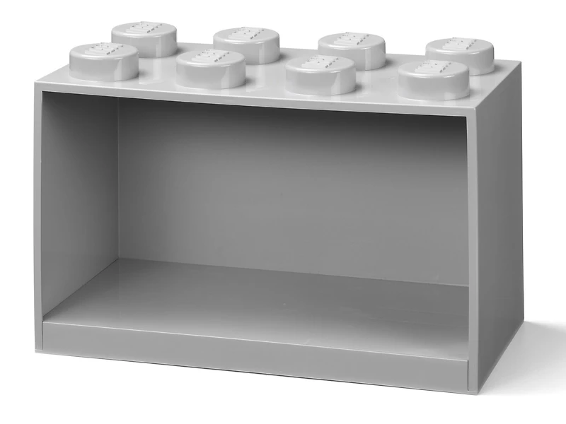 8-Stud Brick Shelf - Gray