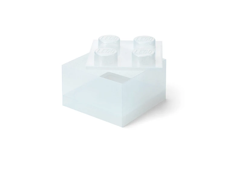 White Clear Brick-Shaped Storage Box