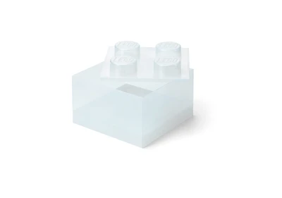 White Clear Brick-Shaped Storage Box