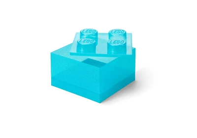 Light Blue Clear Brick-Shaped Storage Box