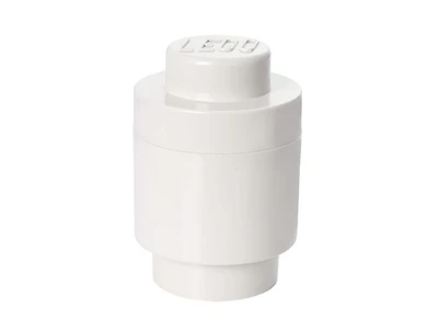 1-Stud Round Storage Brick - White