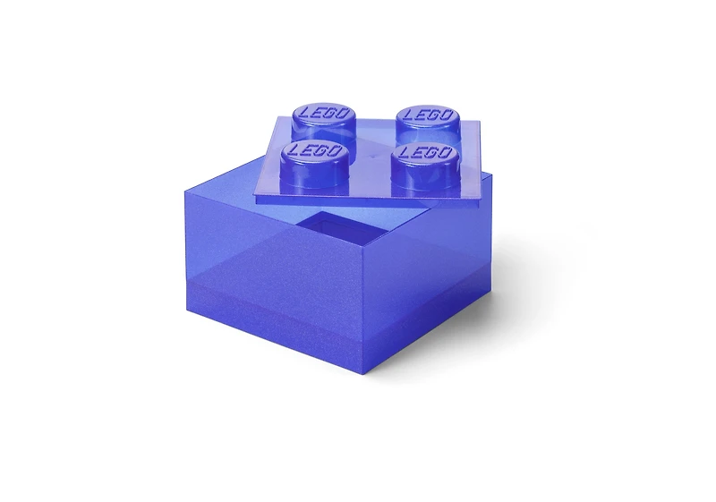 Clear Brick-Shaped Storage Box