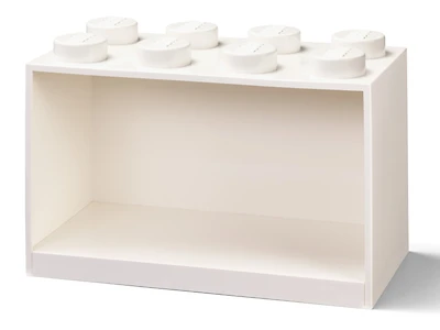 8-Stud Brick Shelf - White