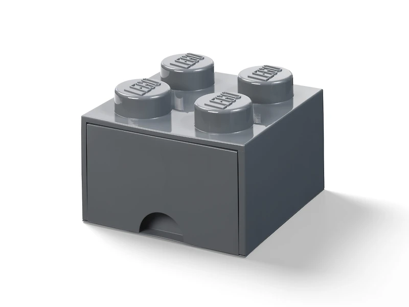 4-Stud Brick Drawer - Dark Gray
