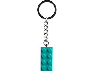 Bright Bluish Green 2x4 Stud Key Chain