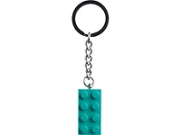 Bright Bluish Green 2x4 Stud Key Chain
