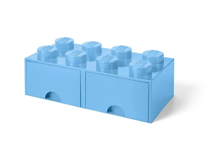 8-Stud Brick Drawer - Light Blue