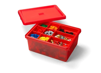 Red Compartment Storage Box