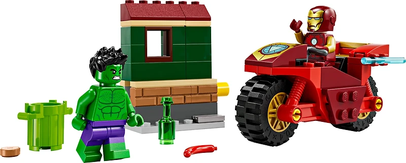 Iron Man with Bike and The Hulk