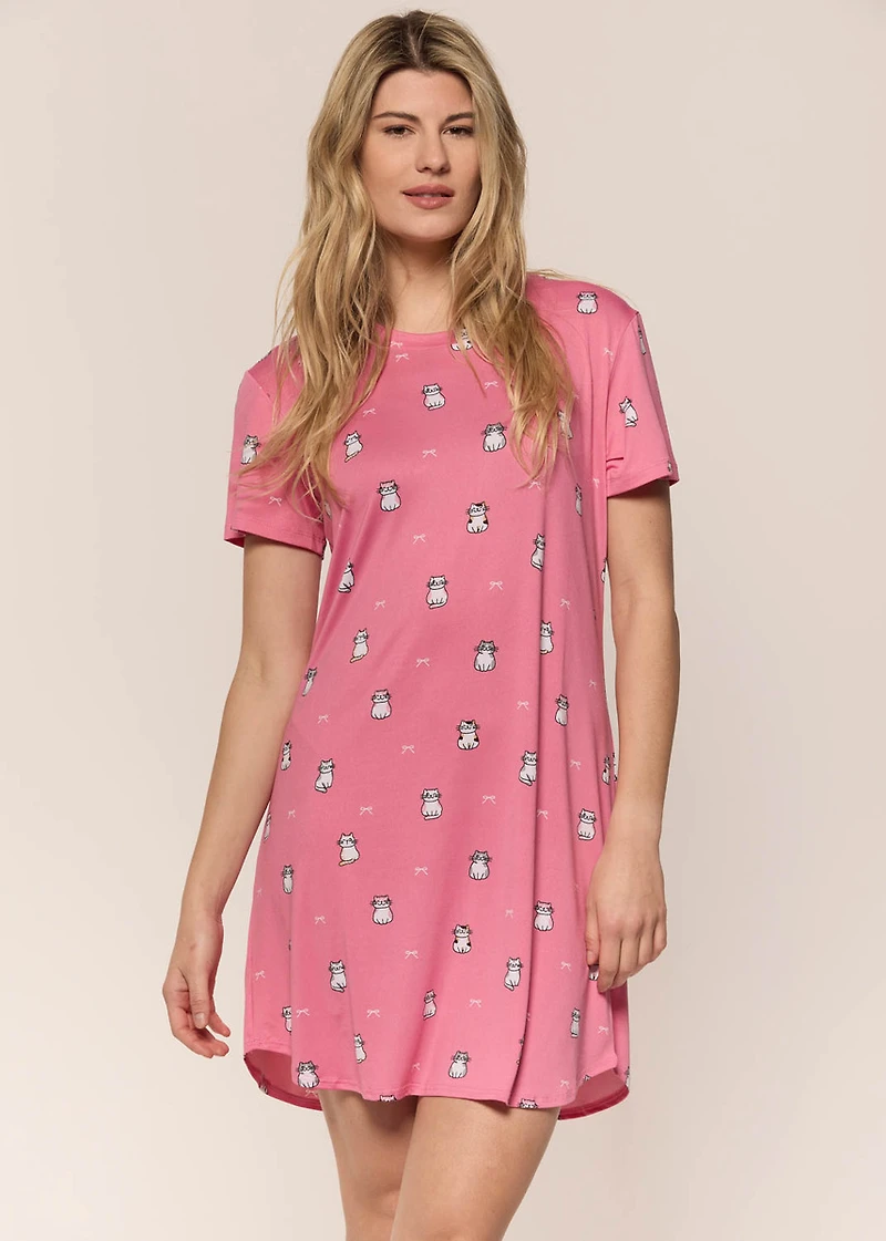 Short nightgown with cats