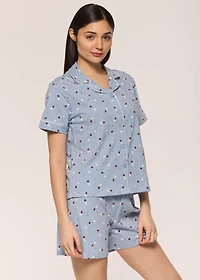 Ensemble pyjama bermuda coccinelle