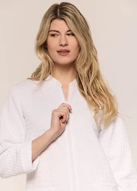 Robe de chambre avec fermeture éclair légère