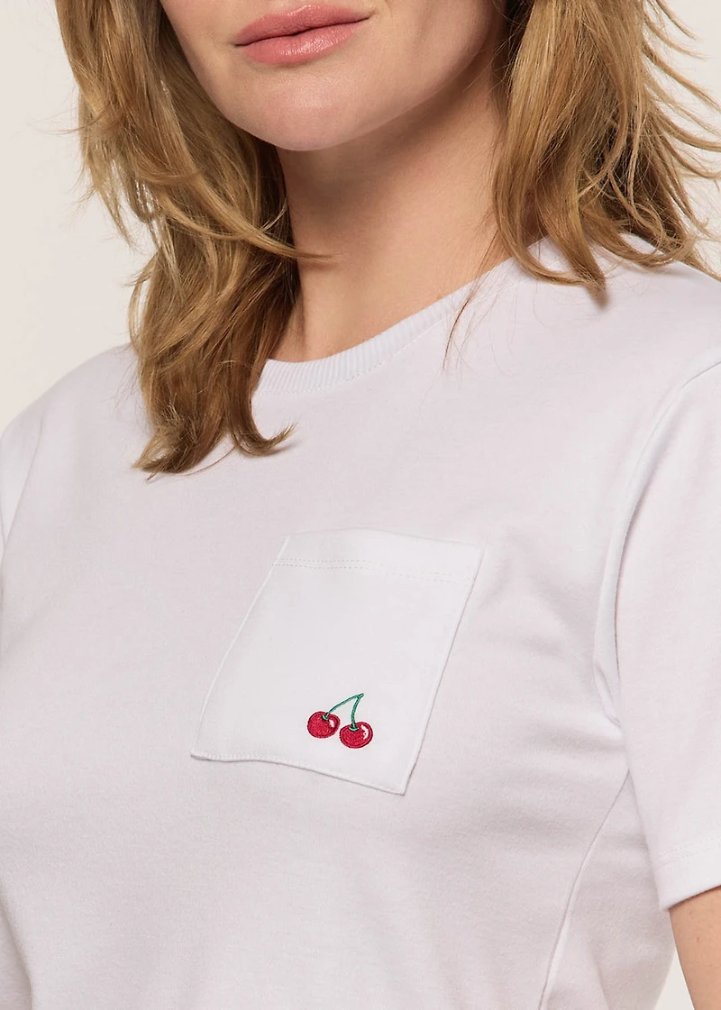 Ensemble pyjama capri avec cerises