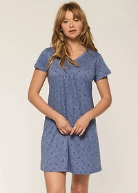 Nuisette courte à motifs de gui