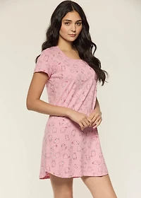 Short nightgown with cats 100% Cotton