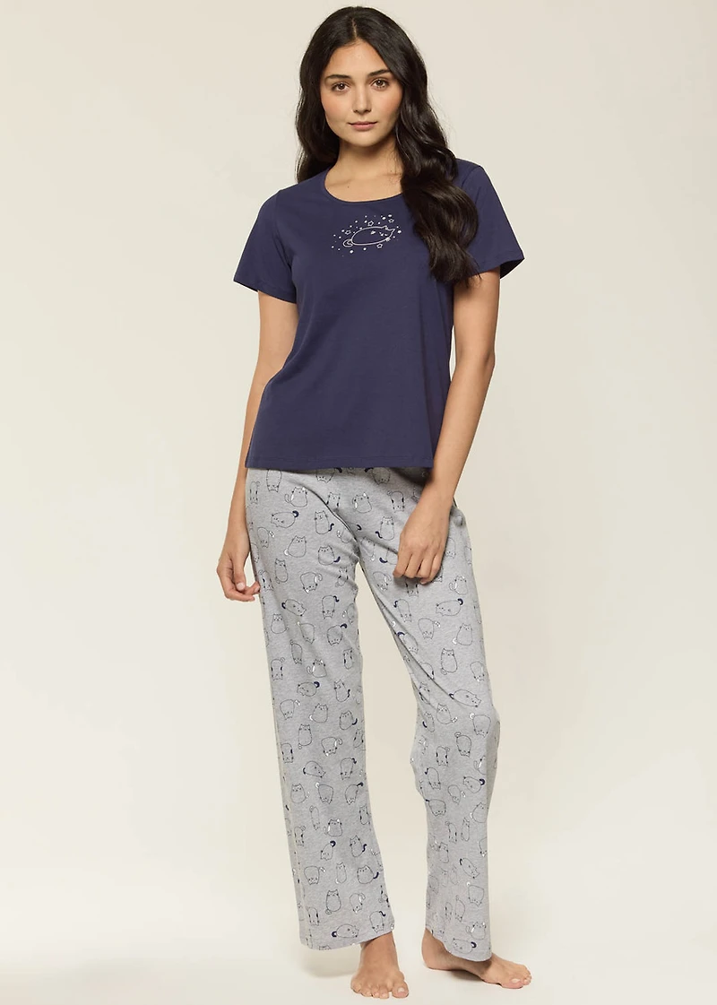 Pyjama set with cats 100% Cotton